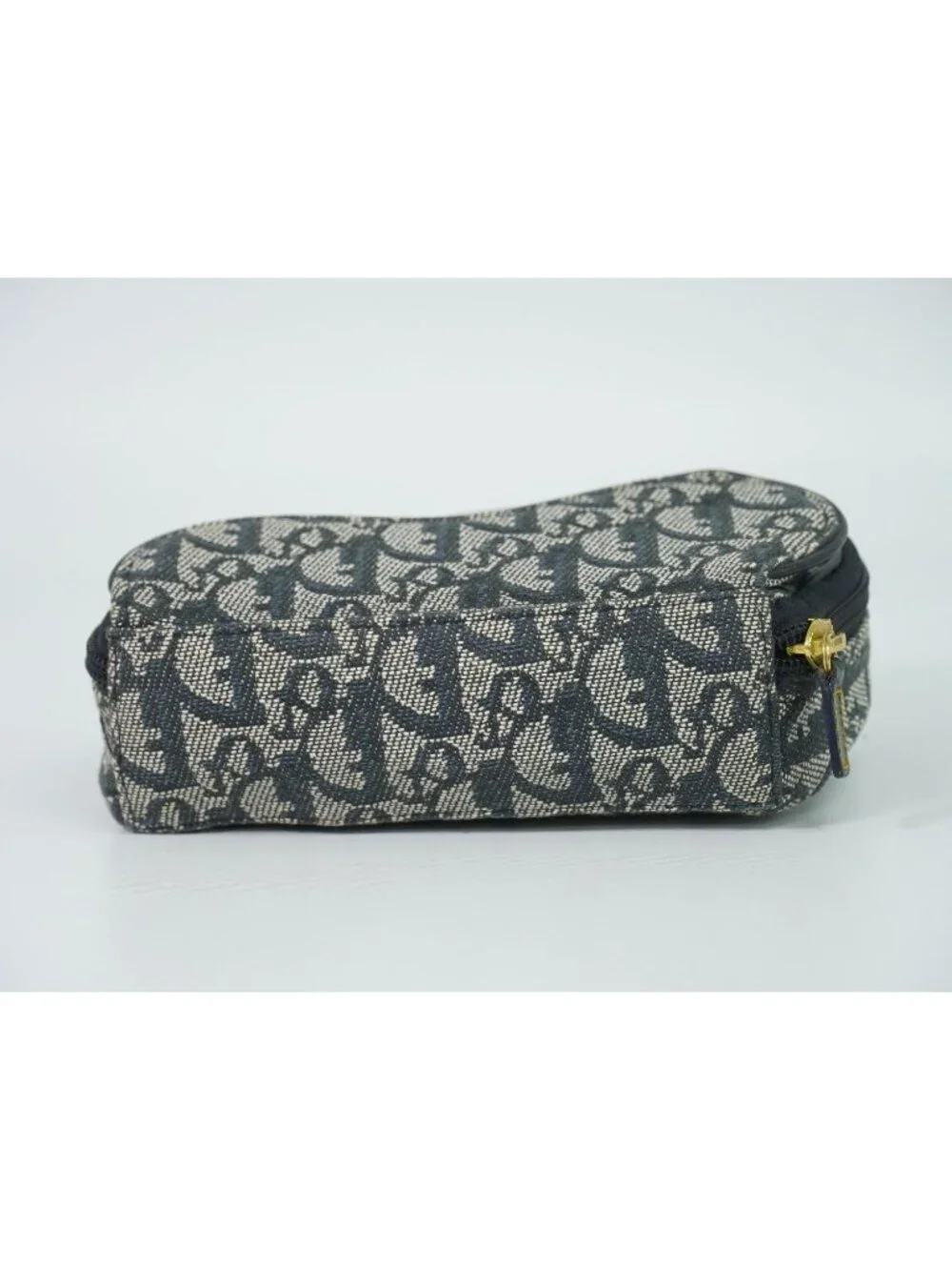 Dior Saddle Trotter Pouch Case Canvas Navy
